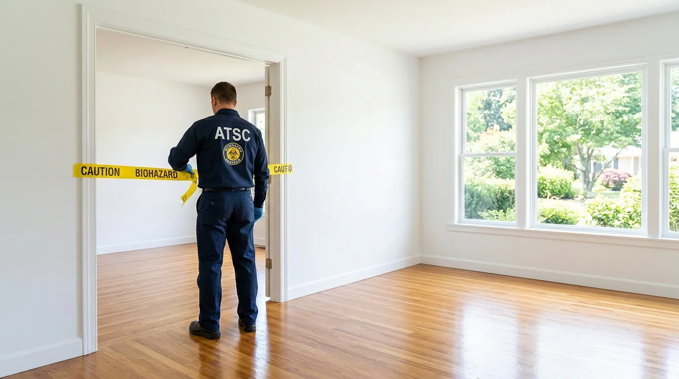 Certified biohazard cleanup crew performing Decomposition Cleanup in Oregon